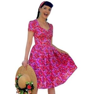 Bernie Dexter bright pansy dress XL